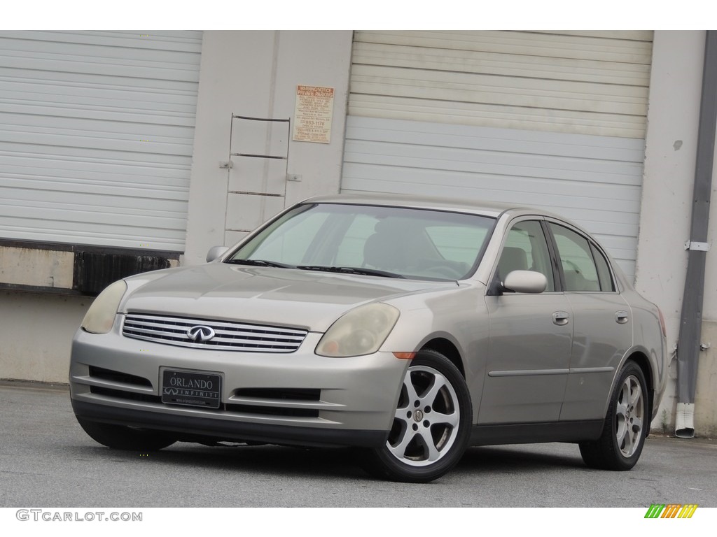 2004 G 35 Sedan - Desert Platinum Metallic / Willow photo #1