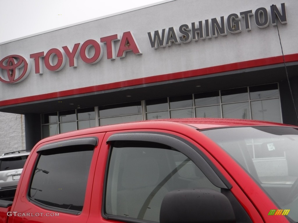 2008 Tacoma V6 SR5 Double Cab 4x4 - Radiant Red / Taupe photo #4