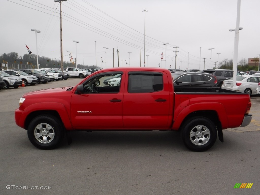 2008 Tacoma V6 SR5 Double Cab 4x4 - Radiant Red / Taupe photo #7