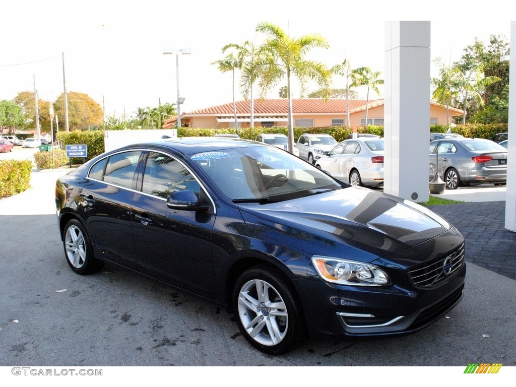 2015 S60 T5 Drive-E - Caspian Blue Metallic / Off-Black photo #1