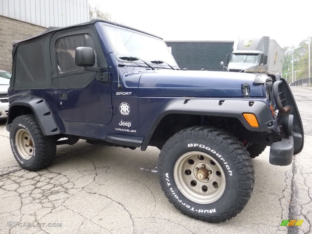 2003 Wrangler Sport 4x4 - Black Clearcoat / Dark Slate Gray photo #1