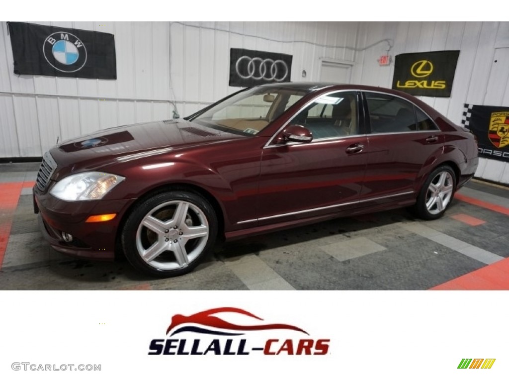 2007 S 550 Sedan - Barolo Red Metallic / Cashmere/Savanna photo #1