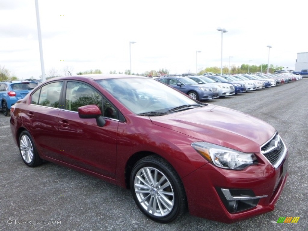 2016 Impreza 2.0i Premium 4-door - Venetian Red Pearl / Black photo #1