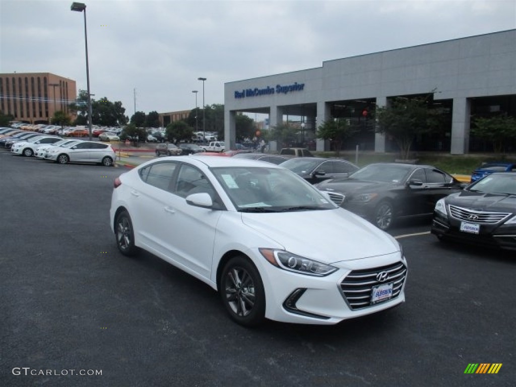 White Hyundai Elantra