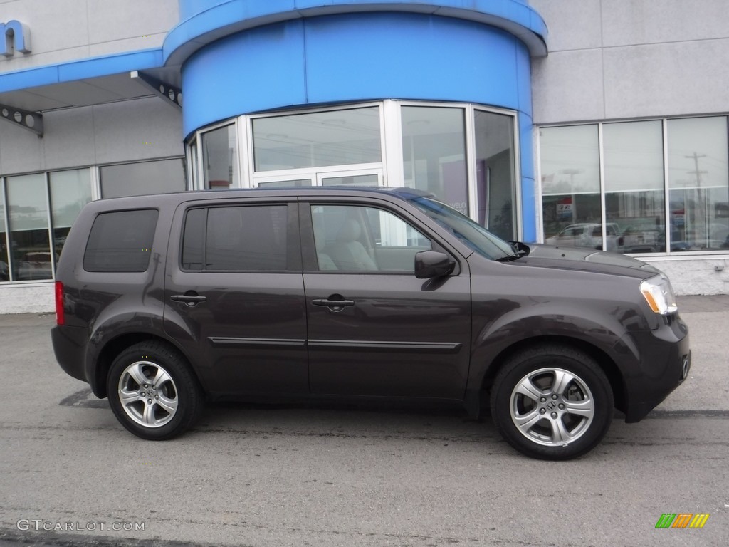 2013 Pilot EX-L 4WD - Dark Amber Metallic / Beige photo #2