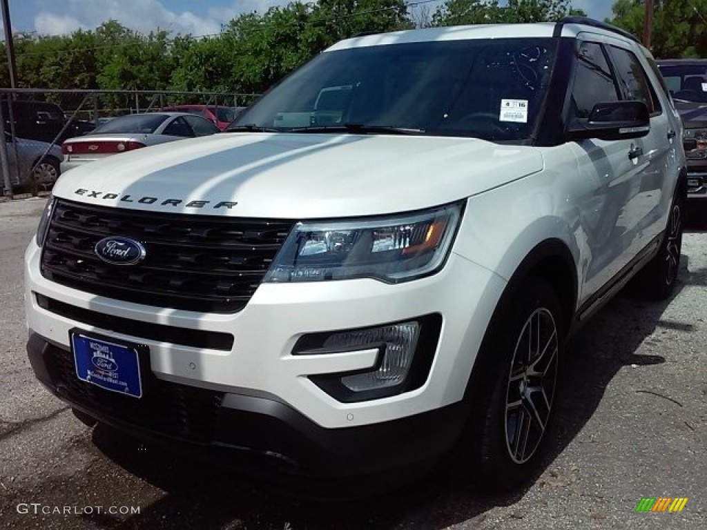 2016 Explorer Sport 4WD - White Platinum Metallic Tri-Coat / Ebony Black photo #4