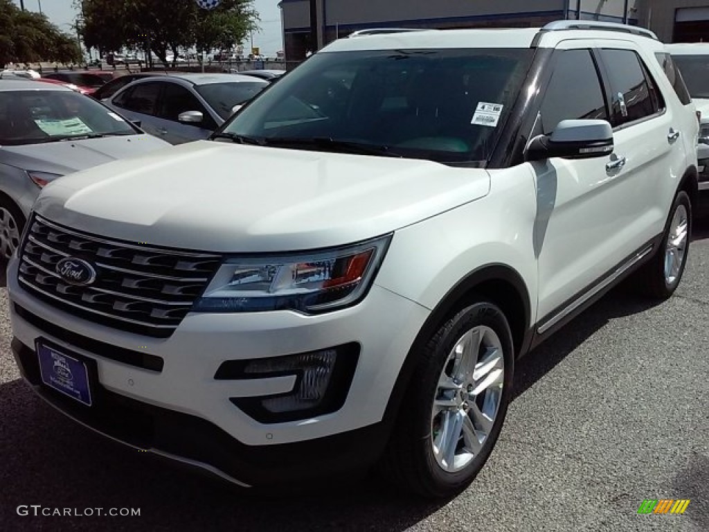 2016 Explorer Limited - White Platinum Metallic Tri-Coat / Medium Light Camel photo #23