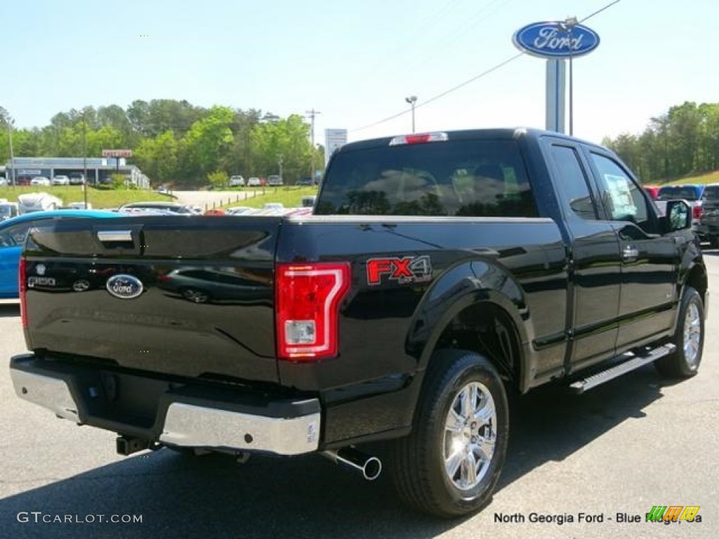 2016 F150 XLT SuperCab 4x4 - Shadow Black / Medium Earth Gray photo #5