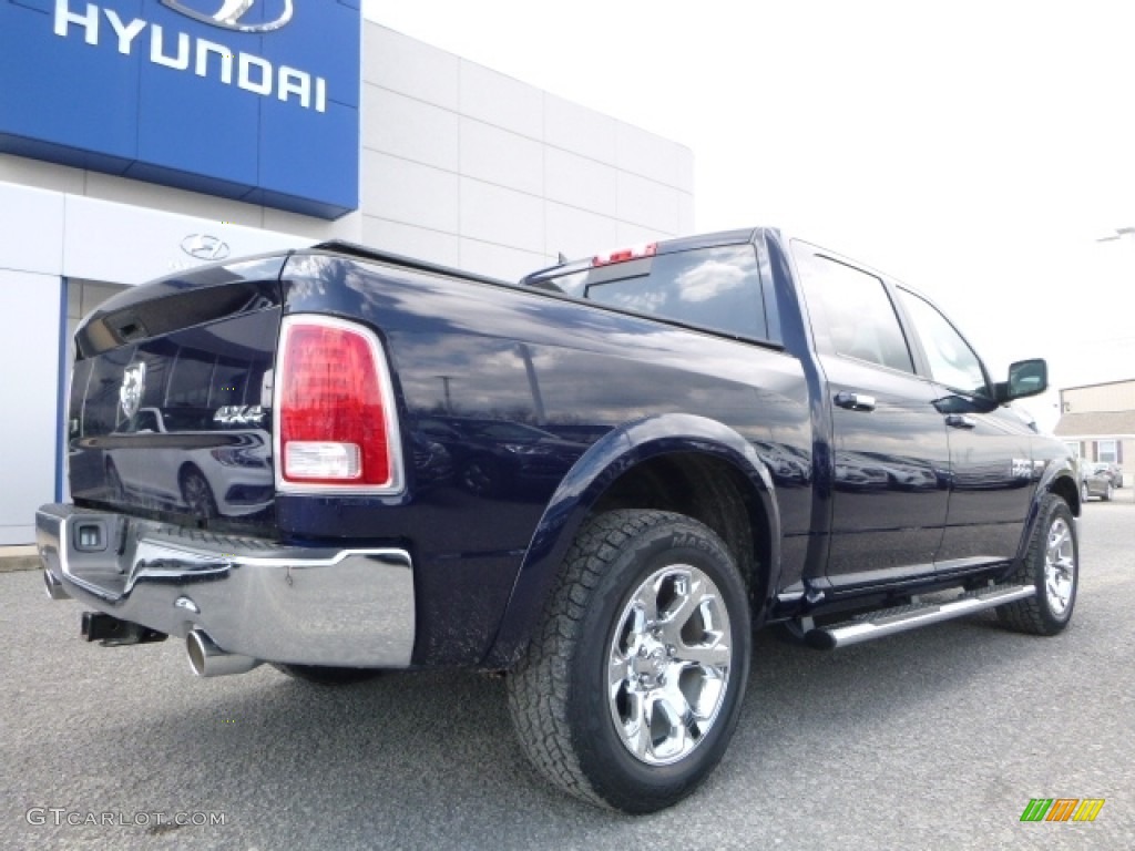 2013 1500 Laramie Crew Cab 4x4 - True Blue Pearl / Black photo #14