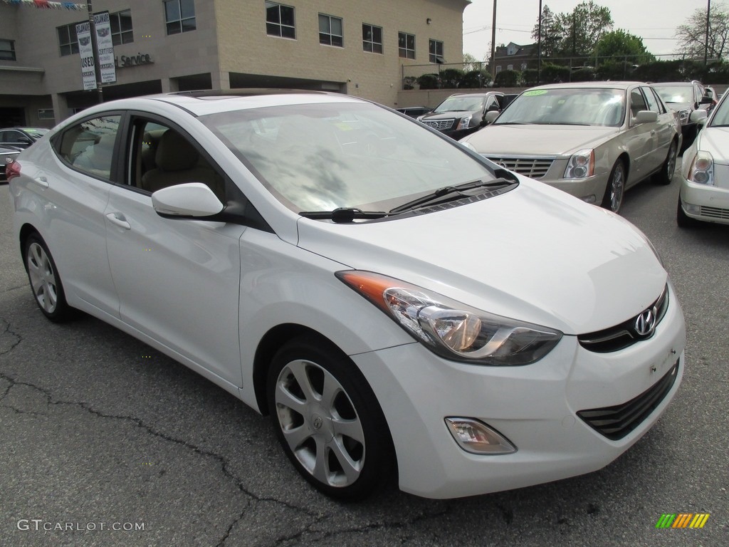 2012 Elantra Limited - Shimmering White / Beige photo #4