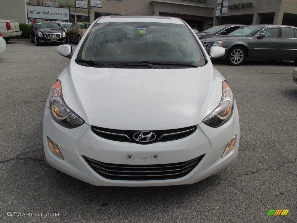 2012 Elantra Limited - Shimmering White / Beige photo #5