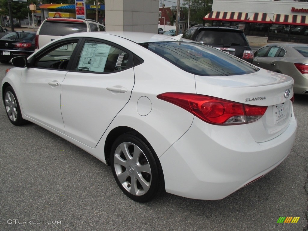 2012 Elantra Limited - Shimmering White / Beige photo #6