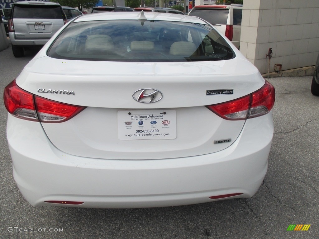 2012 Elantra Limited - Shimmering White / Beige photo #8