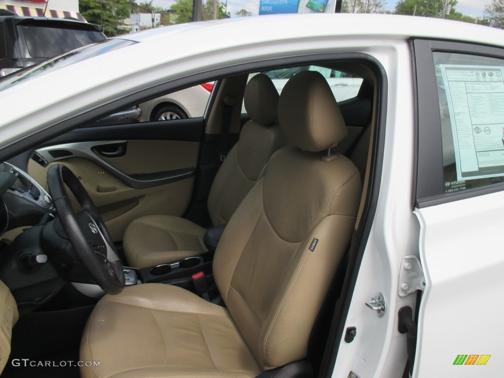2012 Elantra Limited - Shimmering White / Beige photo #10
