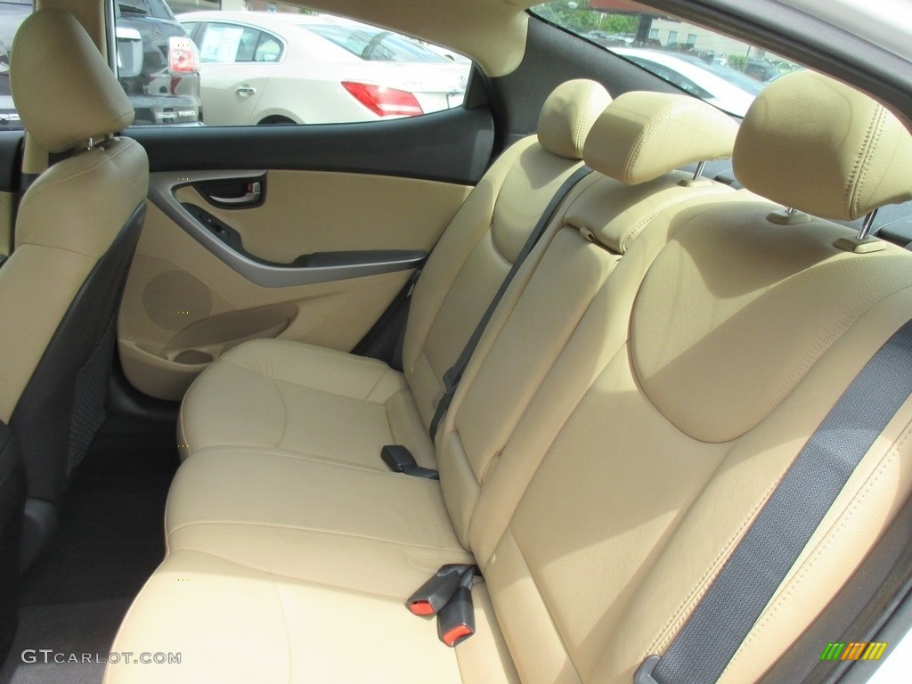2012 Elantra Limited - Shimmering White / Beige photo #21
