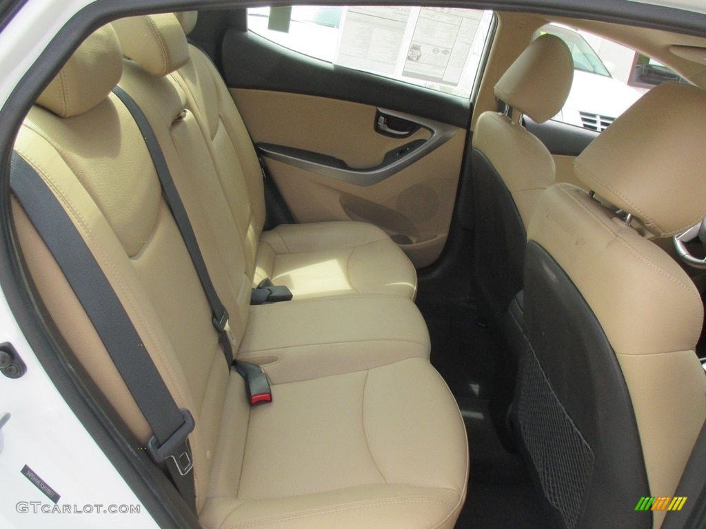 2012 Elantra Limited - Shimmering White / Beige photo #23