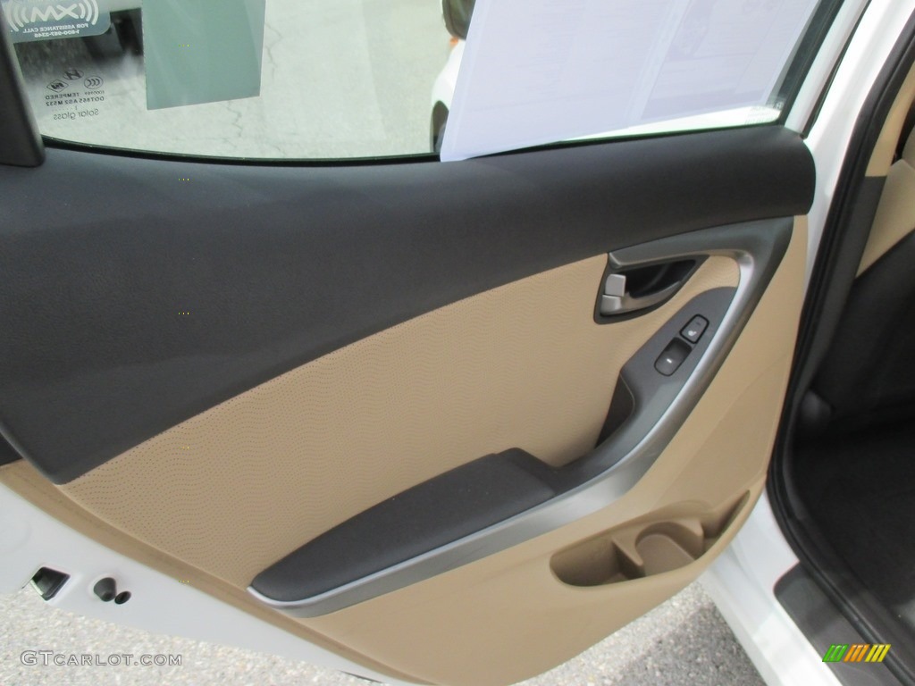 2012 Elantra Limited - Shimmering White / Beige photo #28