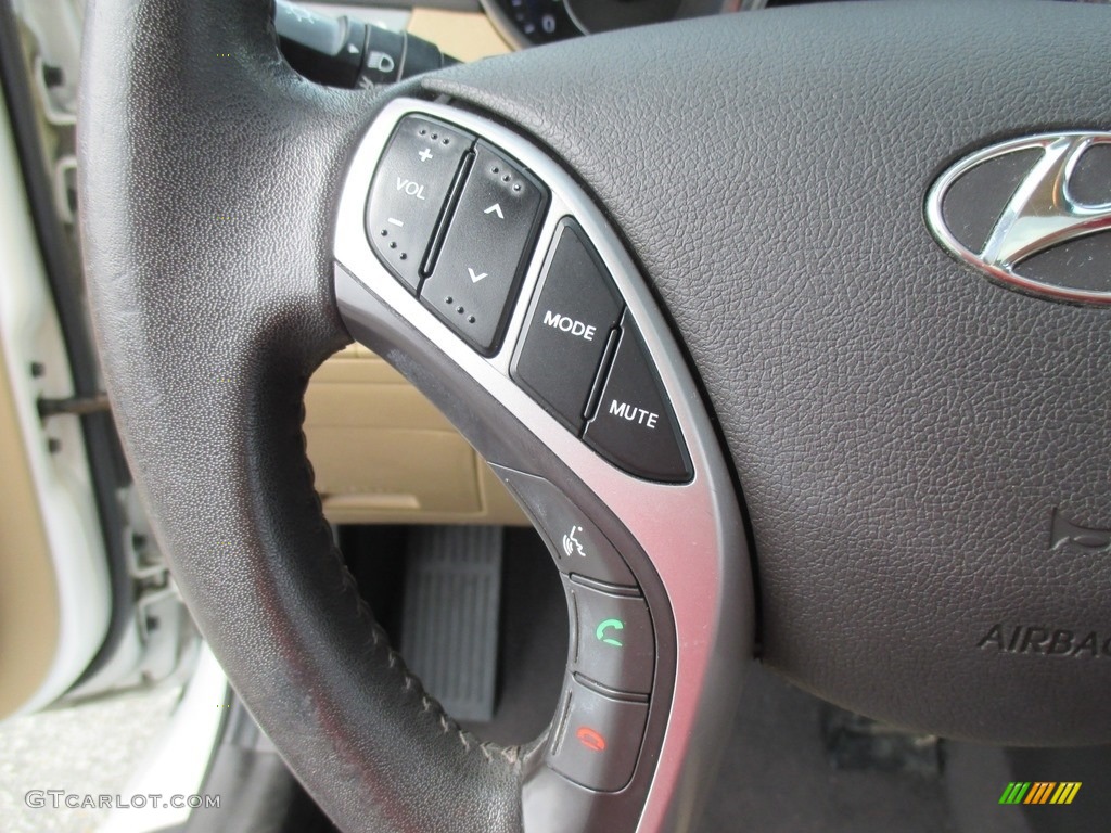 2012 Elantra Limited - Shimmering White / Beige photo #31