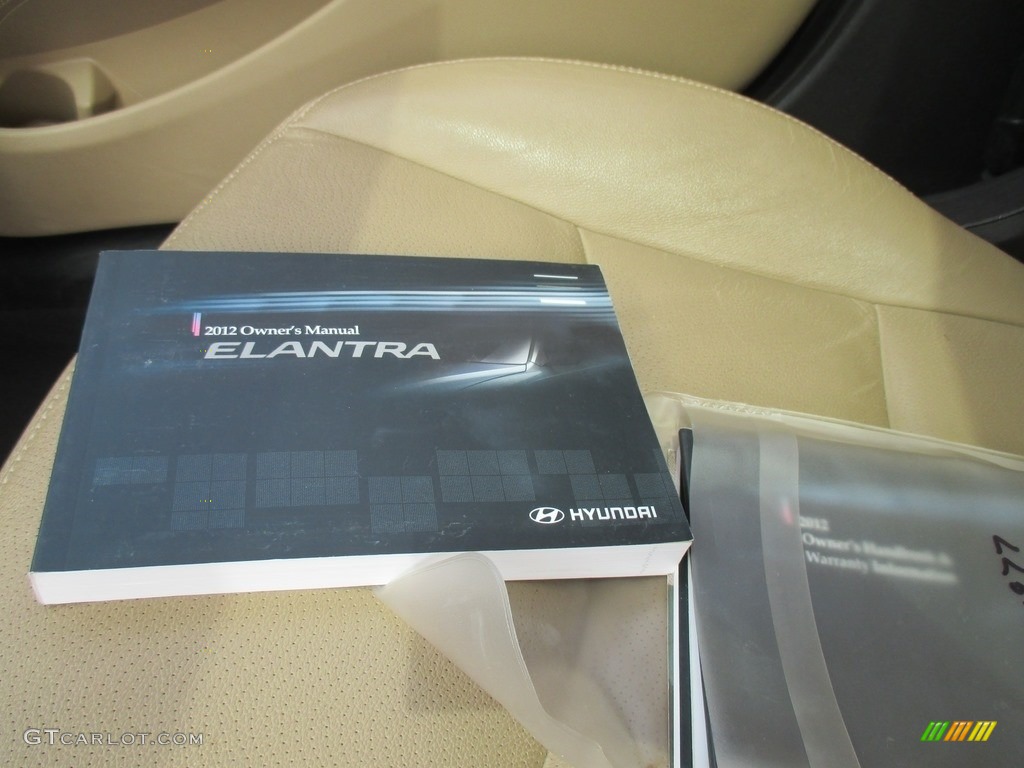 2012 Elantra Limited - Shimmering White / Beige photo #34