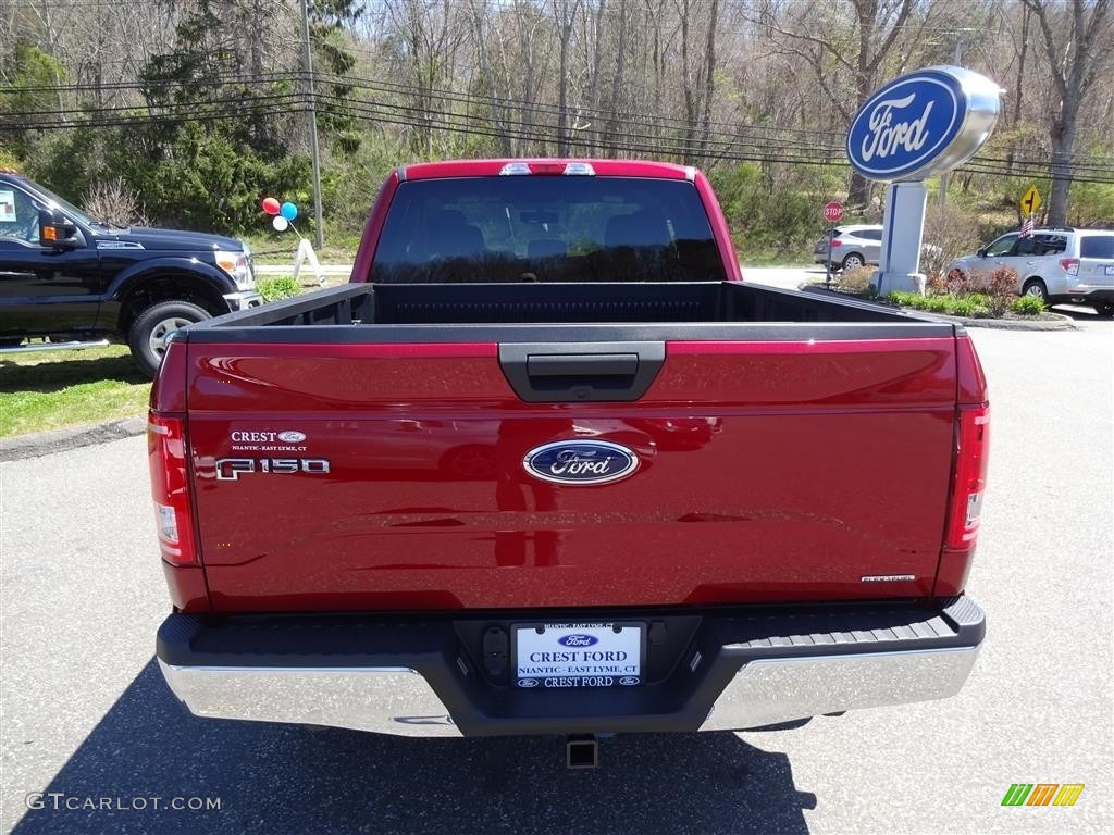 2016 F150 XLT SuperCab 4x4 - Ruby Red / Medium Earth Gray photo #6