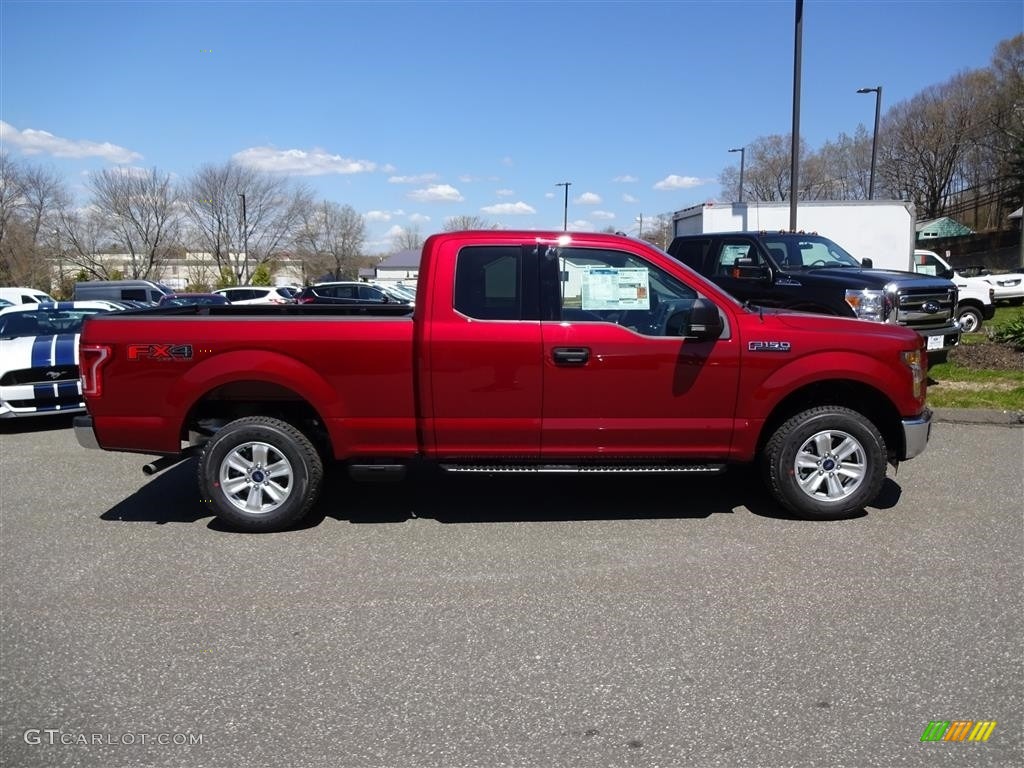 2016 F150 XLT SuperCab 4x4 - Ruby Red / Medium Earth Gray photo #8