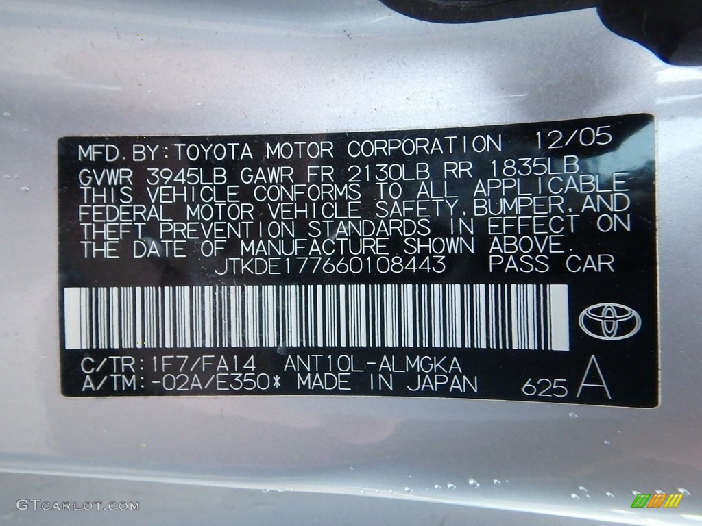 2006 tC  - Classic Silver Metallic / Dark Charcoal photo #4
