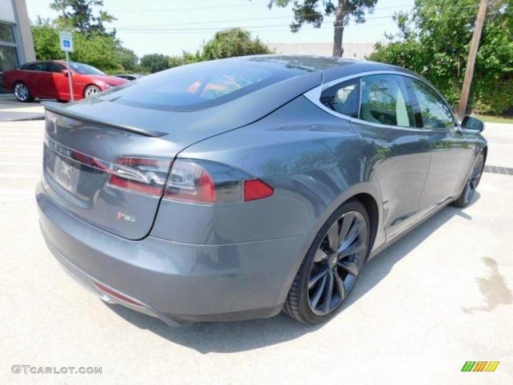 2013 Model S P85 Performance - Grey Metallic / Grey photo #7