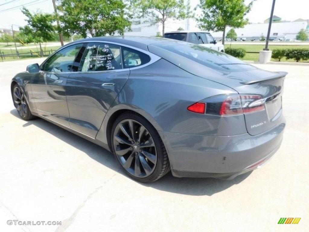 2013 Model S P85 Performance - Grey Metallic / Grey photo #9