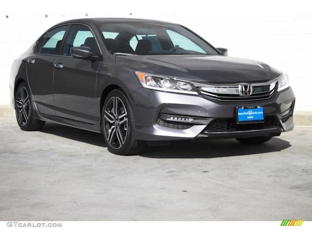 2016 Accord Sport Sedan - Modern Steel Metallic / Black photo #1