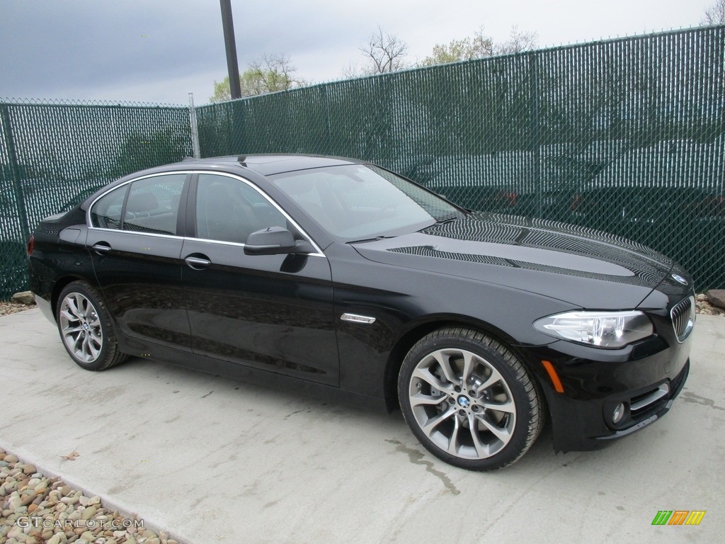 2016 5 Series 535i xDrive Sedan - Jet Black / BMW Individual Amaro Brown photo #1