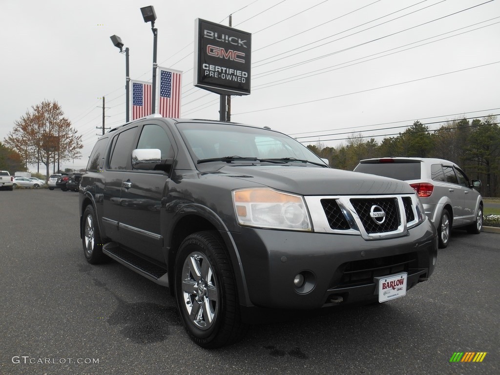 2010 Armada Platinum 4WD - Smoke Gray Metallic / Charcoal photo #1