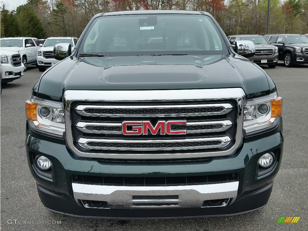 2016 Canyon SLT Crew Cab 4x4 - Emerald Green Metallic / Cocoa/Dune photo #2