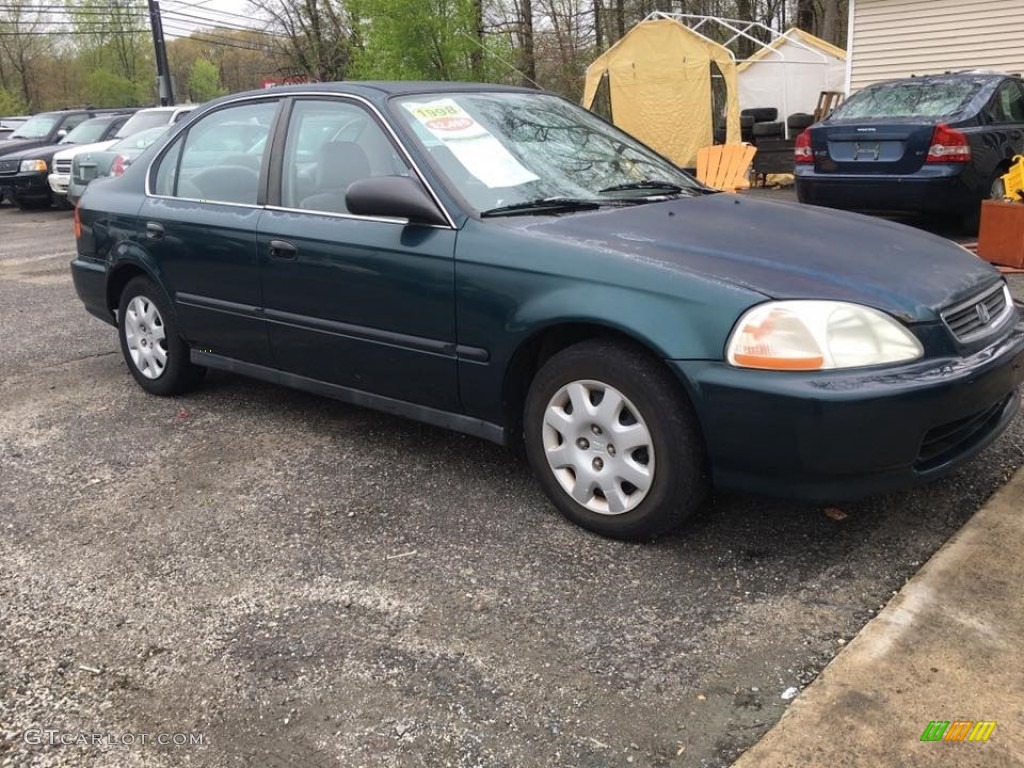 1998 Civic LX Sedan - Cypress Green Pearl / Beige photo #1