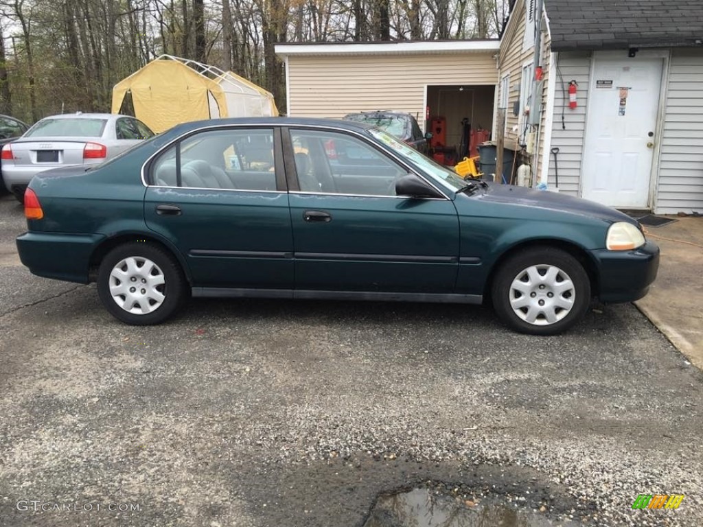1998 Civic LX Sedan - Cypress Green Pearl / Beige photo #2