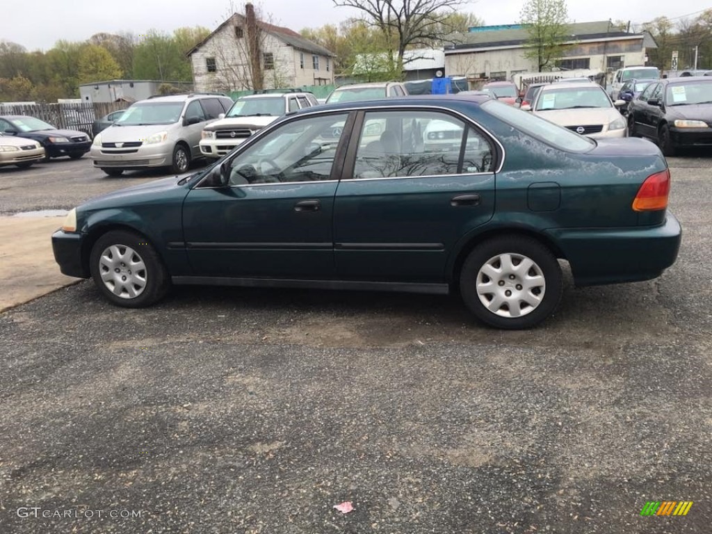 1998 Civic LX Sedan - Cypress Green Pearl / Beige photo #6