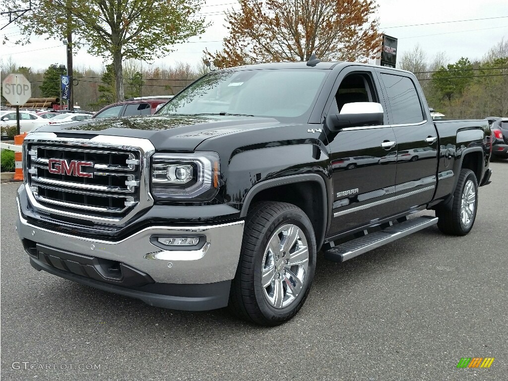 Onyx Black 2016 GMC Sierra 1500 SLT Crew Cab 4WD Exterior Photo #112706173