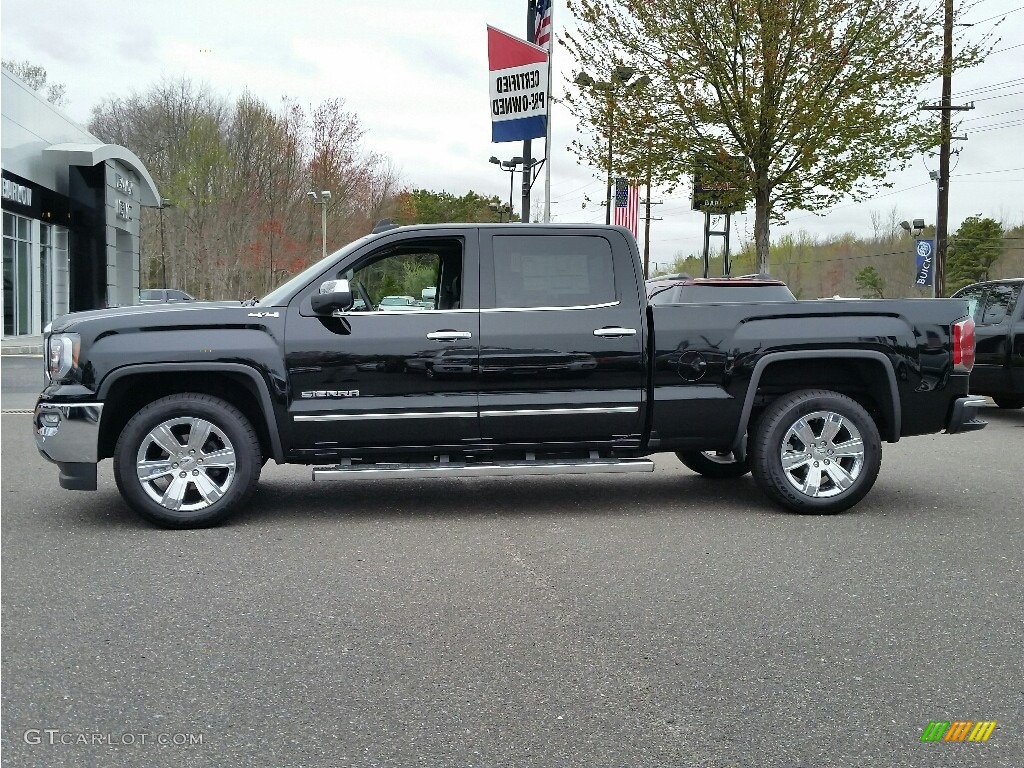 Onyx Black 2016 GMC Sierra 1500 SLT Crew Cab 4WD Exterior Photo #112706245