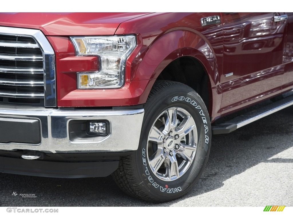 2016 F150 XLT SuperCab 4x4 - Ruby Red / Medium Earth Gray photo #2