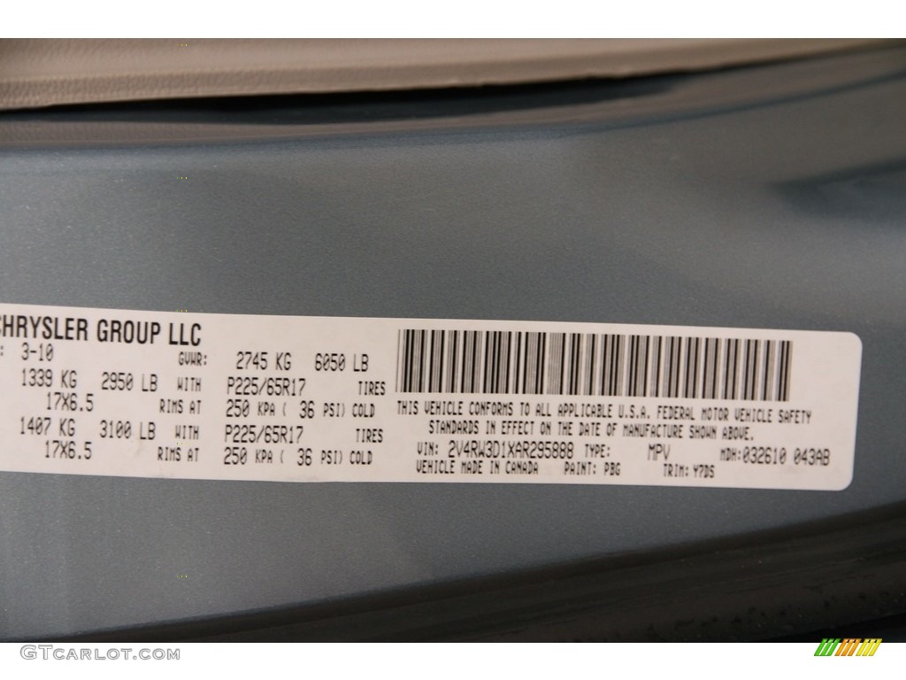 2010 Routan SE - Antigua Blue Metallic / Aero Gray photo #23