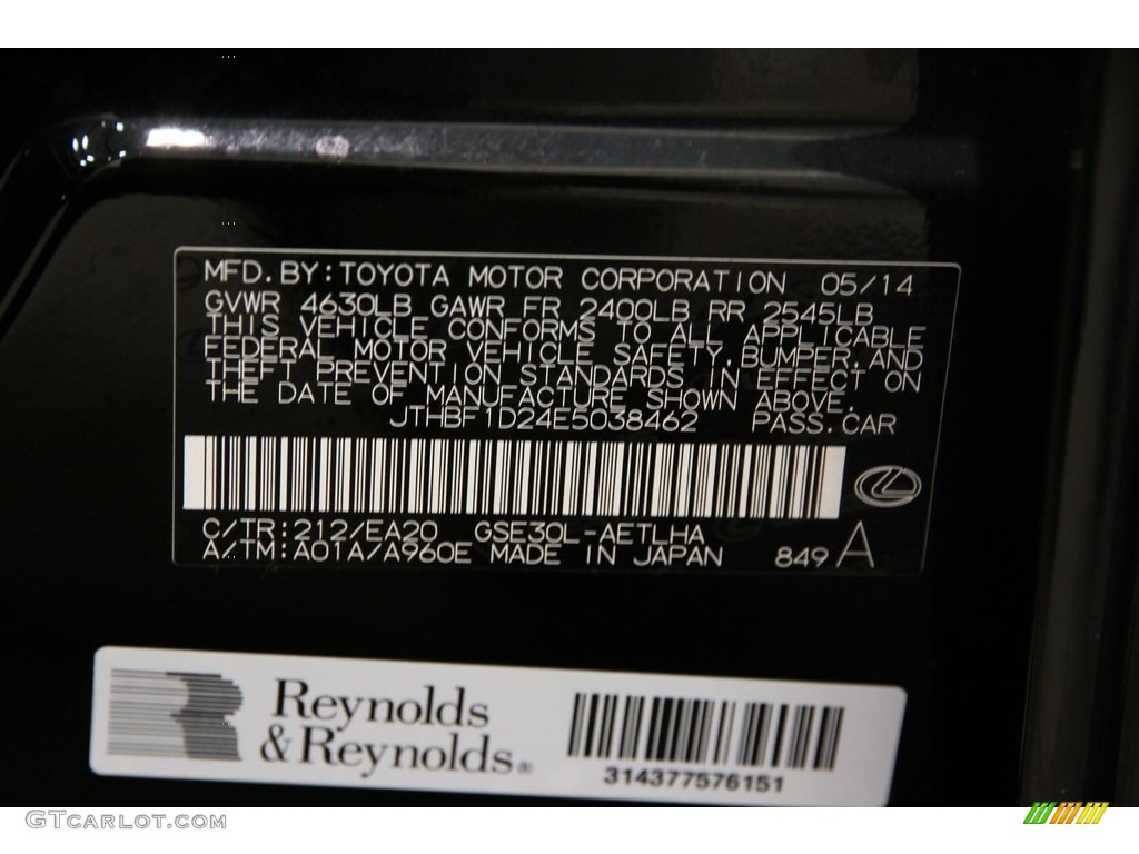 2014 IS 250 F Sport - Obsidian Black / Black photo #21