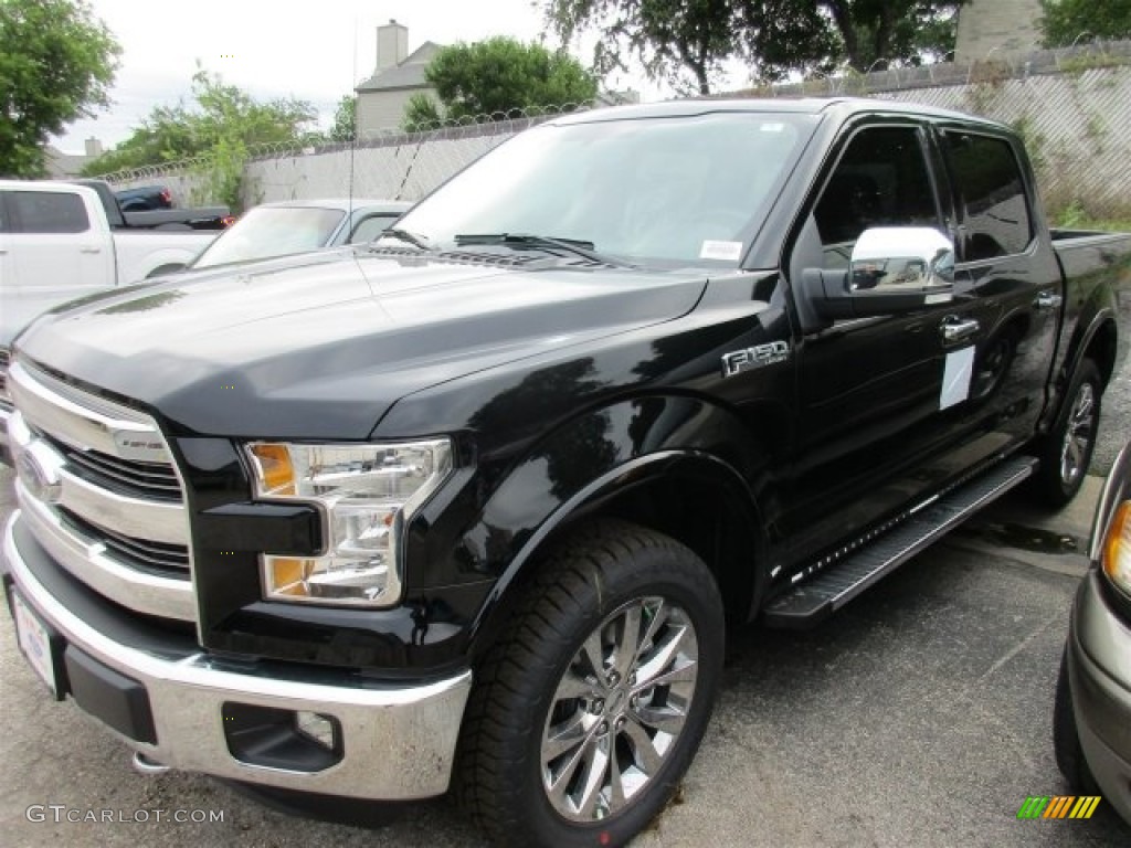2016 F150 Lariat SuperCrew 4x4 - Shadow Black / Black photo #2