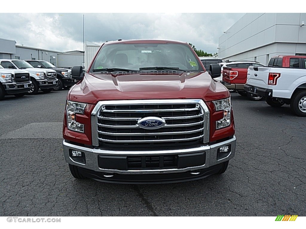2016 F150 XLT SuperCab 4x4 - Ruby Red / Medium Earth Gray photo #4