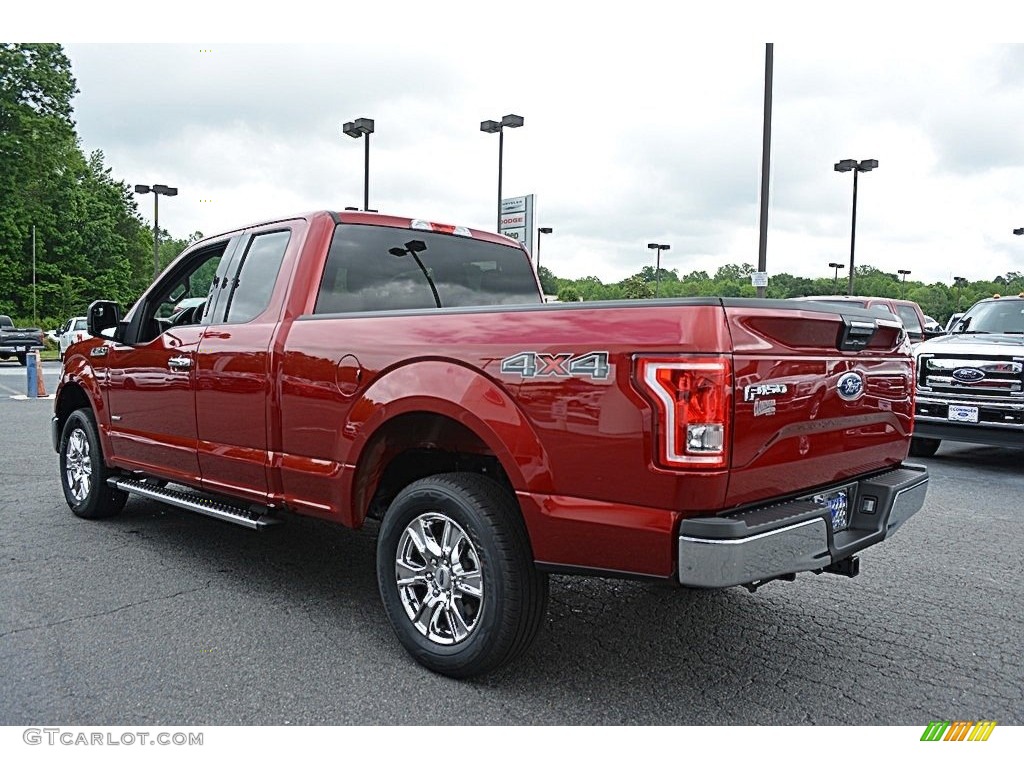 2016 F150 XLT SuperCab 4x4 - Ruby Red / Medium Earth Gray photo #19