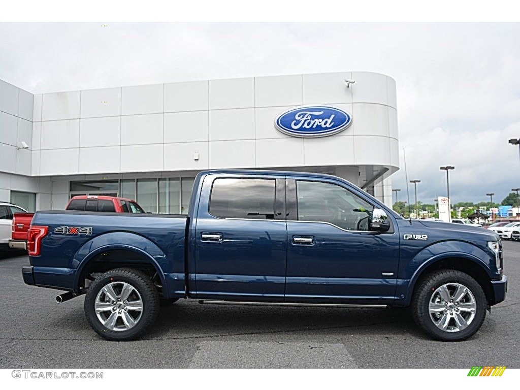 2016 F150 Platinum SuperCrew 4x4 - Blue Jeans / Black photo #2