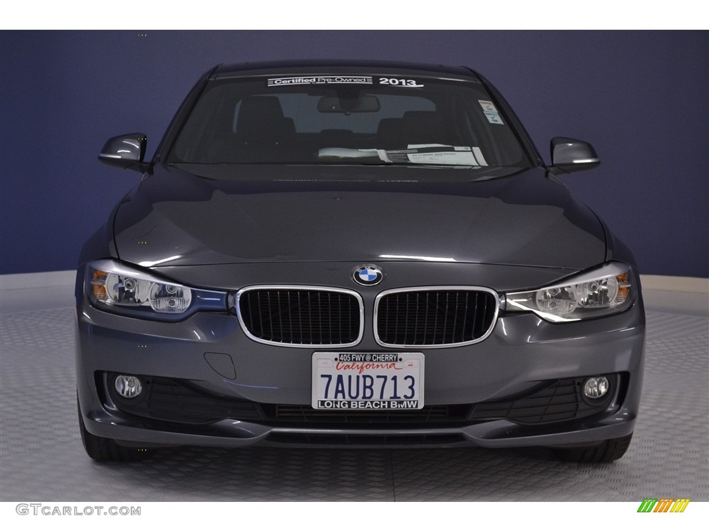 2013 3 Series 320i Sedan - Mineral Grey Metallic / Black photo #2