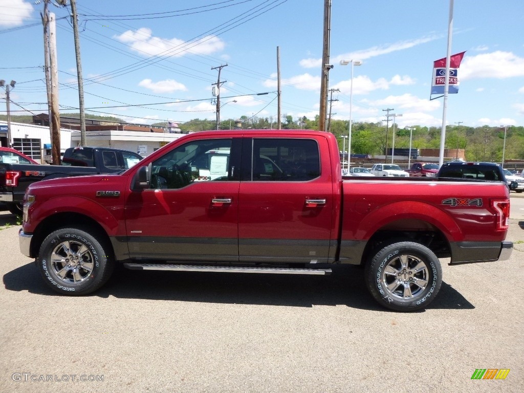 2016 F150 XLT SuperCrew 4x4 - Ruby Red / Medium Earth Gray photo #5