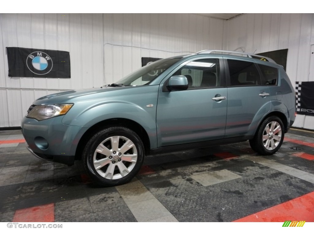 2007 Outlander XLS 4WD - Deep Blue Metallic / Black photo #2