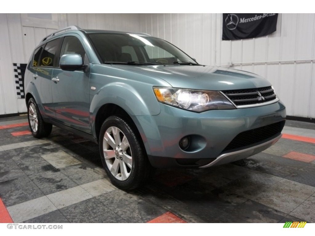 2007 Outlander XLS 4WD - Deep Blue Metallic / Black photo #5
