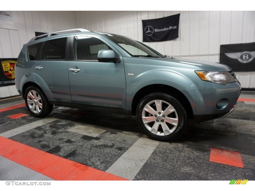 2007 Outlander XLS 4WD - Deep Blue Metallic / Black photo #6