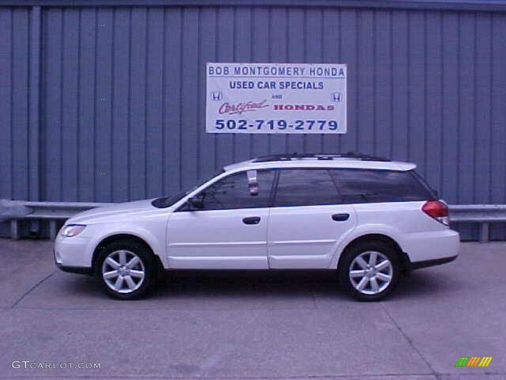 2008 Outback 2.5i Wagon - Satin White Pearl / Warm Ivory photo #1